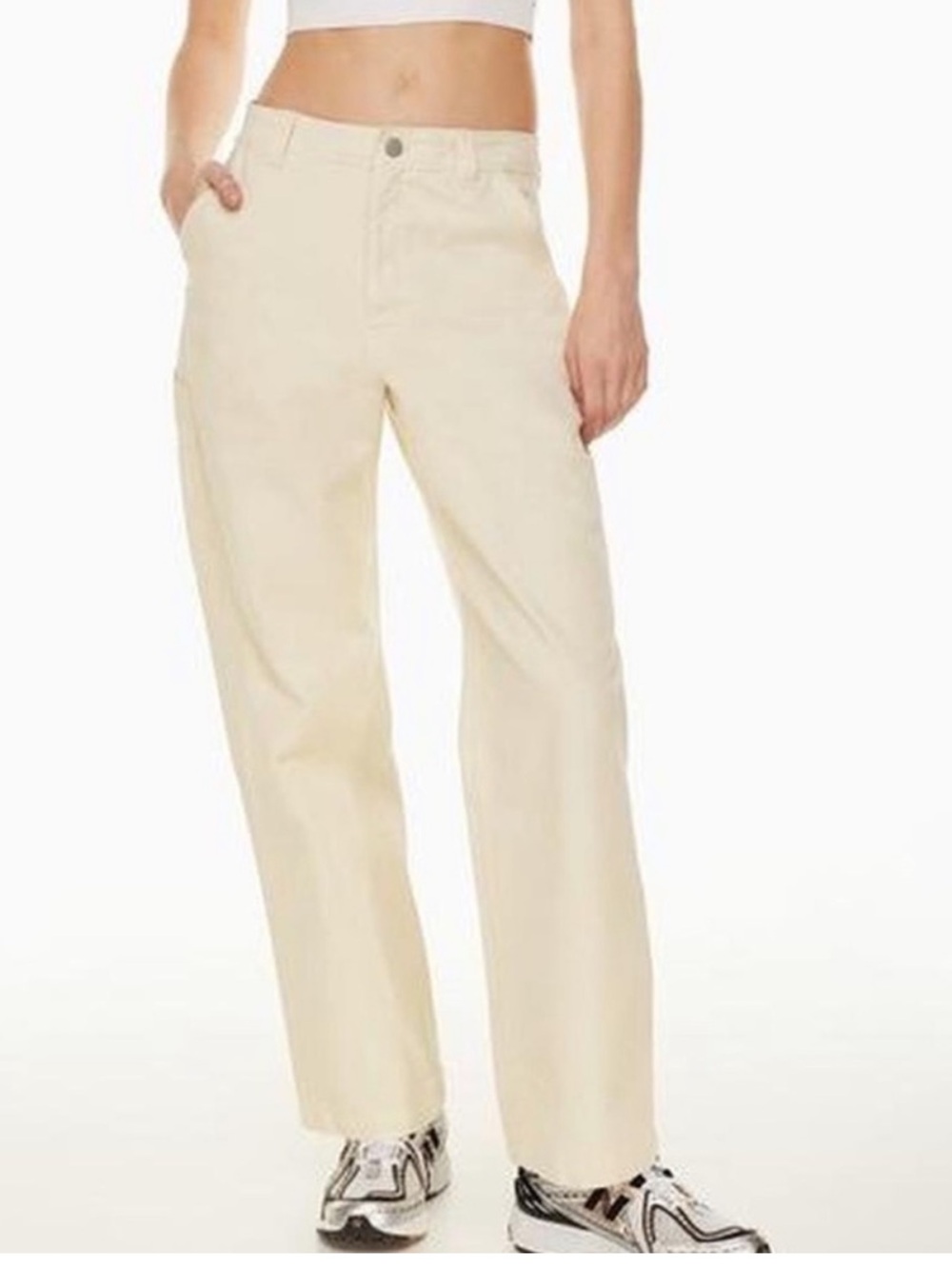 TNA Aritzia Women's Size 00 Cream 100% Cotton Denim Jeans Pants